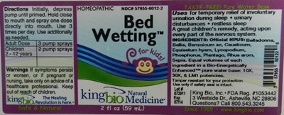 Image Of Label (Bed Wetting)